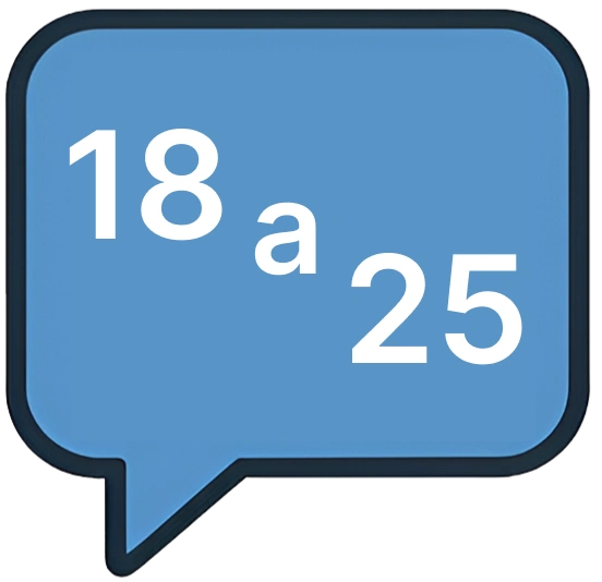 Icono de Chat de 18 a 25 años