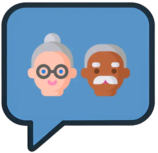 Icono de Chat para adultos mayores
